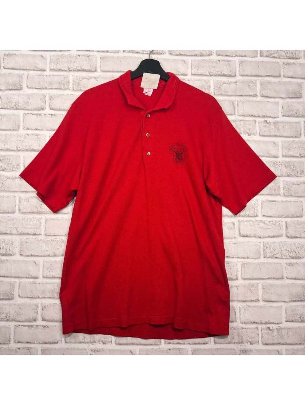 Hudson's Bay Company Vintage Polo Neck Sweater Short Sleeve Red Men's M